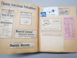 Elettyä ja koettua vv. 1949-51 -turkulaisen virkanaisen elämää leikekirjan muodossa, erilaisten tapahtumien ohjelmia, pääsylippuja, matkalippuja, ilmoituksia...