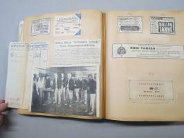Elettyä ja koettua vv. 1949-51 -turkulaisen virkanaisen elämää leikekirjan muodossa, erilaisten tapahtumien ohjelmia, pääsylippuja, matkalippuja, ilmoituksia...