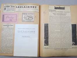 Elettyä ja koettua vv. 1949-51 -turkulaisen virkanaisen elämää leikekirjan muodossa, erilaisten tapahtumien ohjelmia, pääsylippuja, matkalippuja, ilmoituksia...