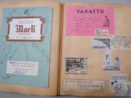 Elettyä ja koettua vv. 1949-51 -turkulaisen virkanaisen elämää leikekirjan muodossa, erilaisten tapahtumien ohjelmia, pääsylippuja, matkalippuja, ilmoituksia...