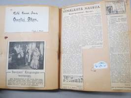 Elettyä ja koettua vv. 1949-51 -turkulaisen virkanaisen elämää leikekirjan muodossa, erilaisten tapahtumien ohjelmia, pääsylippuja, matkalippuja, ilmoituksia...