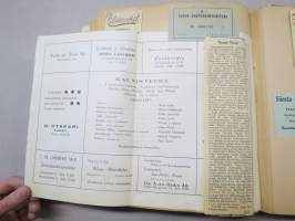 Elettyä ja koettua vv. 1949-51 -turkulaisen virkanaisen elämää leikekirjan muodossa, erilaisten tapahtumien ohjelmia, pääsylippuja, matkalippuja, ilmoituksia...