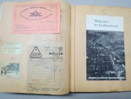 Elettyä ja koettua vv. 1949-51 -turkulaisen virkanaisen elämää leikekirjan muodossa, erilaisten tapahtumien ohjelmia, pääsylippuja, matkalippuja, ilmoituksia...