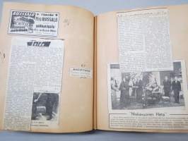 Elettyä ja koettua vv. 1949-51 -turkulaisen virkanaisen elämää leikekirjan muodossa, erilaisten tapahtumien ohjelmia, pääsylippuja, matkalippuja, ilmoituksia...