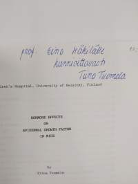 Hormone Effects on Epidermal Growth Factor in Mice (signeerattu, tekijän omiste)