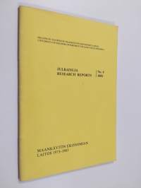 Maankäytön ekonomian laitos 1973-1983 N:o 6/1983