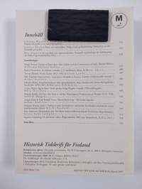 Historisk tidskrift för Finland 2006 (1-4)