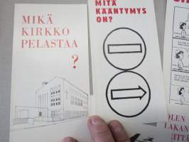 Mikä kirkko pelastaa? - 8 kpl erilaisia uskonnollisia pienpainatteita