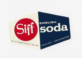 Siff English soda -  juomaetiketti