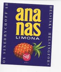 Ananas Limona  -  juomaetiketti