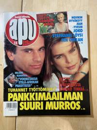 Apu 1990 nr 15, Ari Klem, Marjatta Svennevig - Parantava ruoka, Valma Luukka - siivoava naispappi