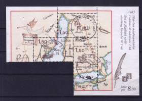 SUOMI - Finlandia 88 -arkista (LAPE 971, 972, 974)  kolme siistileimattua (2.10.1986) postimerkkiä