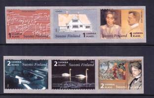 Suomi Yleismerkkejä 1.lk-2.lk - tarrarullamerkkejä 2004 ** postituore LAPE 1673-75 ja 1676-78. (LAPE 18,00€)