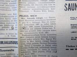 Amerikan Uutiset 11.7.1969 -sanomalehti