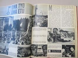 Työn lomassa 1965 -sidottu vuosikerta, Säästöpankki asiakaslehti, laaja-alaisesti eri yhteiskunnan osa-alueita esittelevä julkaisu, katso kohteen kuvista!