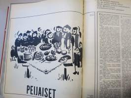 Työn lomassa 1965 -sidottu vuosikerta, Säästöpankki asiakaslehti, laaja-alaisesti eri yhteiskunnan osa-alueita esittelevä julkaisu, katso kohteen kuvista!