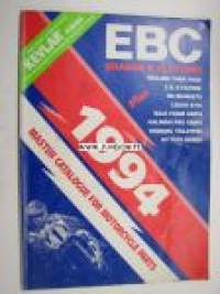 EBC brakes and clutches 1994 master catalogue for motorcycle parts -varaosaluettelo 