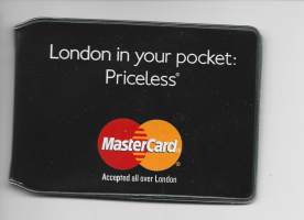 Korttikotelo   mainoslahja muovia  MasterCard  7x10 cm