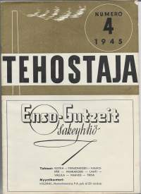 Tehostaja 1947 nr 5 / Teollisuuden Työteholiiton lehti, pyrittiin tuotannon järjestelyn ja tehokkuuden parantamiseen, esittelee työtapoja /menetelmiä, koneita