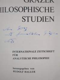 Grazer philosophische studien vol. 21 - 1984 : Tractatus, schön und gut (signeerattu, tekijän omiste)