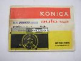 Konica Auto S2 kamera -käyttöohjekirja englanniksi