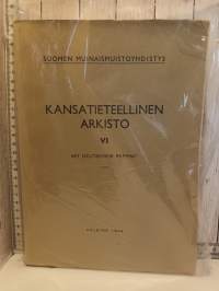 Kansatieteellinen arkisto VI, Länsi-Suomen yhteismyllyt