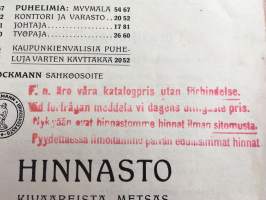 G.F. Stockmann osakeyhtiö - Urheiluosasto - Luetttelo No 37