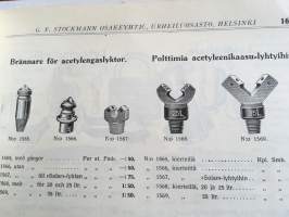 G.F. Stockmann osakeyhtiö - Urheiluosasto - Luetttelo No 37