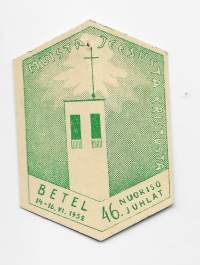 Betel 1952 46. Nuorisojuhlat . - rintamerkki  pahvia