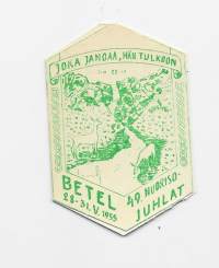 Betel 1955     49. Nuorisojuhlat . - rintamerkki  pahvia