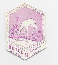 Betel 1958    52 .Nuorisojuhlat . - rintamerkki  pahvia