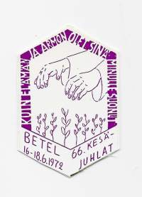 Betel 1972   66.  Kesäjuhlat . - rintamerkki  pahvia