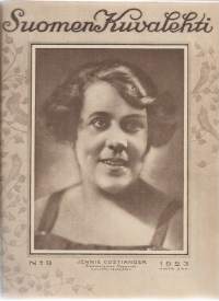 Suomen Kuvalehti 1923 nr 9 / Jennie Costiander, Eliel Saarinen, langaton puhelin, viikon kuvia kautta maan, Mella Oy makeistehdas