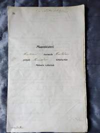 Ote Maarekisteristä v. 1914 Puharin perintötalon ositus