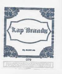 Kap Brandy  Alko 079 - viinaetiketti