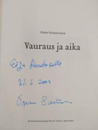 Vauraus ja aika (signeerattu, tekijän omiste)