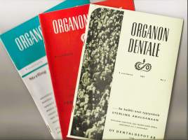 Organon Dentale 1957 nrot 1,2 ja 3 yht 3 lehteä