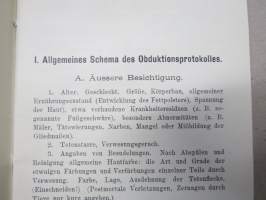 Das Obduktionsprotokoll -ruumiinavausprotokolla, suoritusohjeet