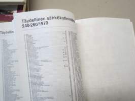 Volvo 240 / 260 sarjoille, vuosimallit 1975-1980 -korjausohjekirja, sisältää myös täydelliset sähkökytkentäkaaviot