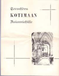 Kotimaa -lehden asiamieskirje/joulutervehdys firmakuoressa, 19.12. 1940. 4 sivua, A4. Kirje taitettu 4 osaan.