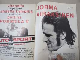 Auto Sport 1971 nr 4, Jyväskylän Suurajot, Interserie protot, Eero Soutulahti, Jacky Ickx, Reinen Wisell, Leo Kinnunen &amp; MB 280 SE 3.5, Keimola loppuunmyyty...
