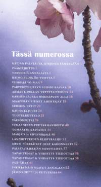 Pähkylä 2/2021. Kevättä ilmassa. Maaperän ahertajat. Vegaaninen viljely. Köynnöstävät satokasvit. Katso muu sisältö/artikkelit kuvista.