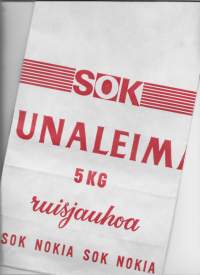 SOK Punaleima ruisjauhoa tyhjä käyttämätön tuotepakkaus 40x19 cm