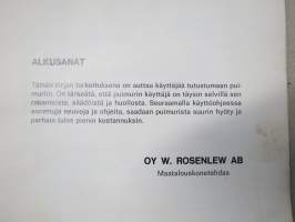 Sampo Rosenlew 40 leikkuupuimuri / ajopuimuri -käyttöohjekirja