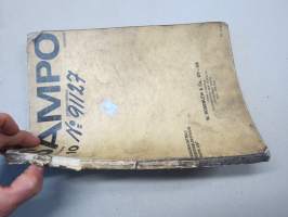 Sampo Rosenlew 10 leikkuupuimuri / skördetröska / combine - varaosaluettelo - reservdelskatalog - parts list