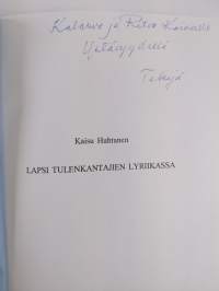 Lapsi Tulenkantajien lyriikassa (tekijän omiste)