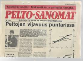 Partek Oy. Pelto-Sanomat 1982 nr 1 / Peltojen viljavuus puntarissa