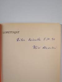 Lopettajat (signeerattu, tekijän omiste, ERINOMAINEN)