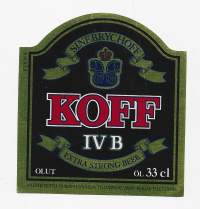 Koff  IV B  olut - olutetiketti