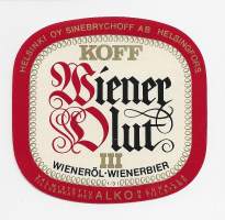 Koff  III Wiener Bier  olut - olutetiketti